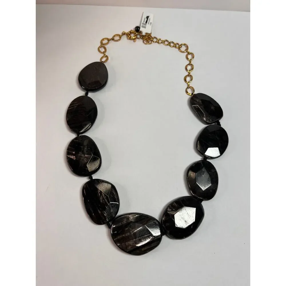 NEW Hypersthene necklace in gold over bronze